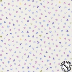 Moda Delphinium Light Hearts Snowdrop Moda Delphinium Light Hearts Snowdrop