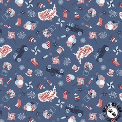 Riley Blake Designs Stars and Stripes Forever Main Blue Riley Blake Designs Stars and Stripes Forever Main Blue