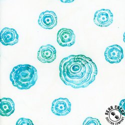 Riley Blake Designs Expressions Batiks Bedazzled String Flower Spearmint Sprinkles