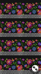 In The Beginning Fabrics Prism II Border Black