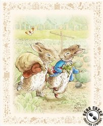 Riley Blake Designs Peter Rabbit and Benjamin Bunny Panel Multi Riley Blake Designs Peter Rabbit and Benjamin Bunny Panel Multi