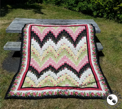 Watercolor Poppies Bargello Finished Quilt