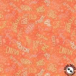 Windham Fabrics Noteworthy Aspirations Orange Windham Fabrics Noteworthy Aspirations Orange