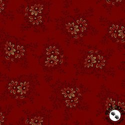 Marcus Fabrics Strawberry Emery Strawberry Bouquet Red