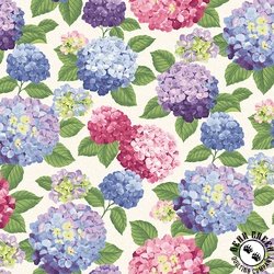 Riley Blake Designs Hydrangeas in the Garden Main Multi/Pearl Riley Blake Designs Hydrangeas in the Garden Main Multi/Pearl
