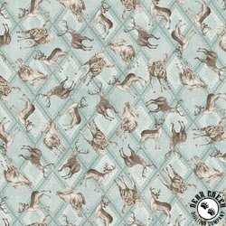Michael Miller Fabrics Nature's Landscape Moose on the Loose Blue Michael Miller Fabrics Nature's Landscape Moose on the Loose Blue