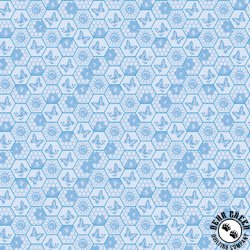 Benartex Wildflower Honey Patterned Honeycomb Sky