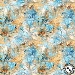 QT Fabrics Swan Song Water Splash Multi QT Fabrics Swan Song Water Splash Multi