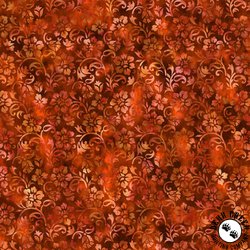 In The Beginning Fabrics Prism II Floral Vines Rust