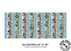 Benartex Farm Feathered Folk Flowers Sky Blue