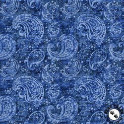 QT Fabrics American Tapestry Paisley Blue QT Fabrics American Tapestry Paisley Blue