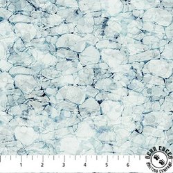 Northcott Fox Den Stone Texture Light Blue