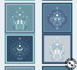 Lewis and Irene Fabrics A Winter's Moon 1 Yard Squares Panel Lewis and Irene Fabrics A Winter's Moon 1 Yard Squares Panel