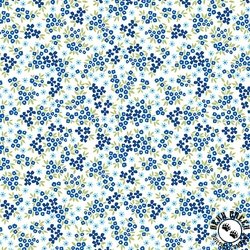 Benartex Seaside Garden Heather Cobalt Benartex Seaside Garden Heather Cobalt