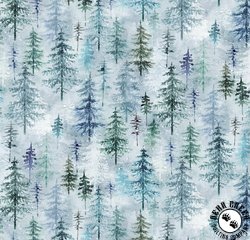 Hoffman Fabrics Forest Fawn Trees Snow Hoffman Fabrics Forest Fawn Trees Snow