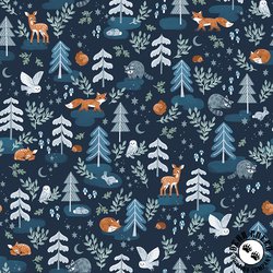 Riley Blake Designs Twilight Creatures Main Indigo Riley Blake Designs Twilight Creatures Main Indigo