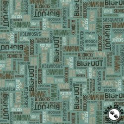 P&B Textiles Bigfoot Country 4-Way Nicknames Teal