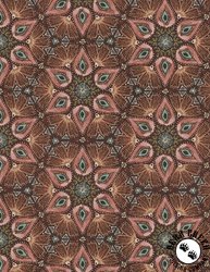 Wilmington Prints Floralscape Medallions Dark Brown Wilmington Prints Floralscape Medallions Dark Brown