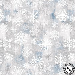 Studio E Fabrics Snowburst 108 Inch Wide Backing Fabric Snowflake Toss Fossil