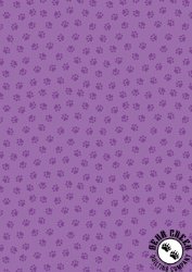 Lewis and Irene Fabrics Purrfect Book Club Paws Purple Lewis and Irene Fabrics Purrfect Book Club Paws Purple