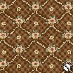 Andover Fabrics Always and Forever Lattice Baskets Chocolate