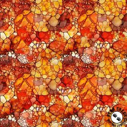 QT Fabrics Night Flight Mosaic Orange QT Fabrics Night Flight Mosaic Orange