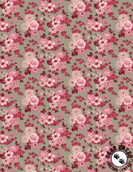 Wilmington Prints Blushing Blooms Floral Bouquets Dark Beige