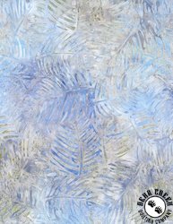 Wilmington Prints Del Mar Batiks Palm Frond Blue/Tan
