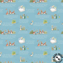 Riley Blake Designs The Tale of Peter Rabbit Text Blue