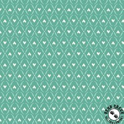 Cloud9 Fabrics Love Bugs Flutter Love Turquoise