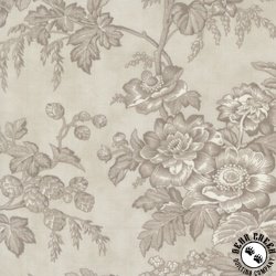 Moda Vintage Linen Sister's Floral Silver