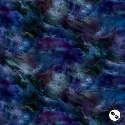 P&B Textiles Sky 108 Inch Wide Backing Fabric Cloudy Sky Dark Blue