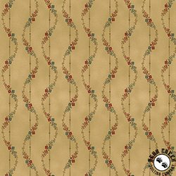 Marcus Fabrics Dear Scarlet Swag Flower Gold Marcus Fabrics Dear Scarlet Swag Flower Gold