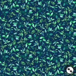 Michael Miller Fabrics Flower Lake Leaves Midnight Michael Miller Fabrics Flower Lake Leaves Midnight