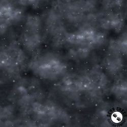 Clothworks Unicorn Magic Stars Black
