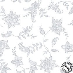 Henry Glass Quilters Flour VI Lacy Floral White on White Henry Glass Quilters Flour VI Lacy Floral White on White