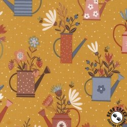 Moda Blossoms and Blooms Watering Cans Sunshine Moda Blossoms and Blooms Watering Cans Sunshine