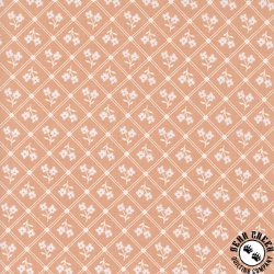 Moda Cottage Charm Window Pane Checks and Plaids Flower Peach