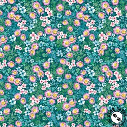Michael Miller Fabrics Flower Lake Cornflower by Lake Marine Michael Miller Fabrics Flower Lake Cornflower by Lake Marine