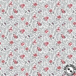 Clothworks Audrey Packed Floral White Clothworks Audrey Packed Floral White