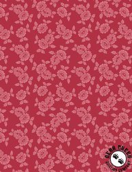 Wilmington Prints Blushing Blooms Dotted Floral Dark Pink