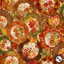 In The Beginning Fabrics Autumn Celebration Circles Multi