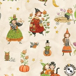 Riley Blake Designs Ghoul Friends Main Cream Riley Blake Designs Ghoul Friends Main Cream