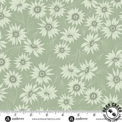 Andover Fabrics Colored Me Whispered Marguerite Mist Sage Green