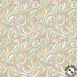 Maywood Studio Regal Rose Scroll Green Maywood Studio Regal Rose Scroll Green