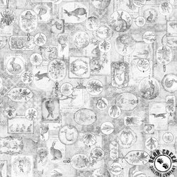 QT Fabrics Hunny Bunny Collage Gray QT Fabrics Hunny Bunny Collage Gray