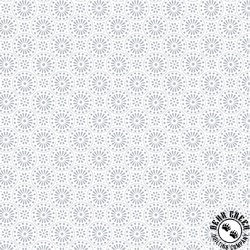 Henry Glass Quilters Flour VI Geometric Circular Floral White on White Henry Glass Quilters Flour VI Geometric Circular Floral White on White