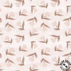 Blank Quilting Petals and Pewter Tossed Flowers Blush