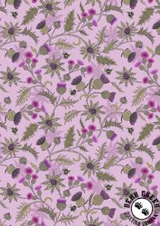 Lewis and Irene Fabrics Highlands Bee Thistle Light Heather