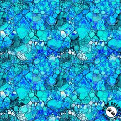 QT Fabrics Night Flight Mosaic Turquoise